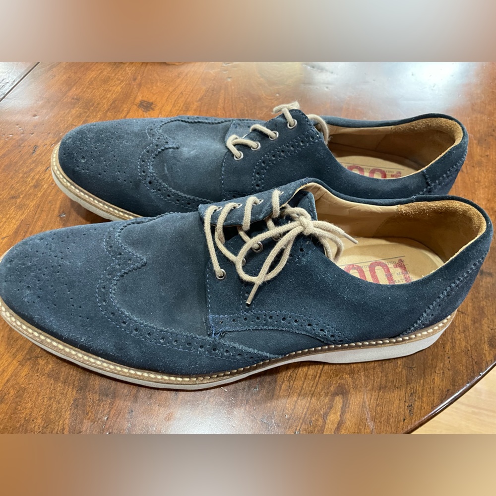 Blue suede mens shoes 1901